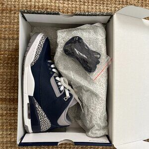 Air Jordan 3 - NAVY - Mens' 9 - Georgetown Player Exclusive